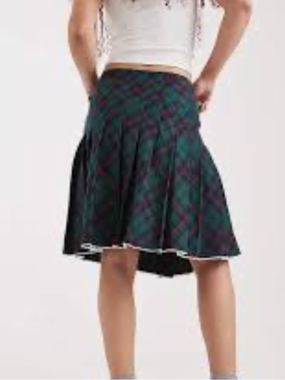 Tommy Hilfiger Tartan Pleated Skirt